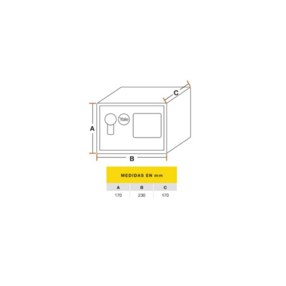 Caja Fuerte de Seguridad Digital Mini 4 litros Color Negro
