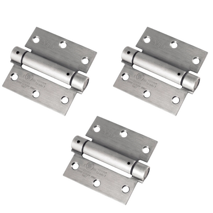 Pack de 3 Bisagras con Resorte 3.5 x 3.5 Canto Recto