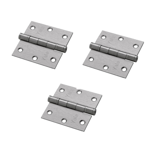 Pack de 3 Bisagras con golillas 3.5 x 3.5 Inoxidable