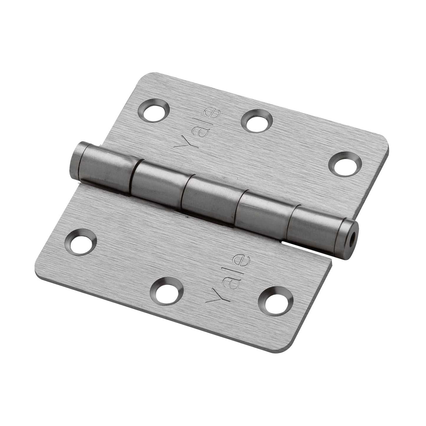 Pack 3 Bisagra Canto Redondo Yale 3,5x3,5 Pulgadas Satinado