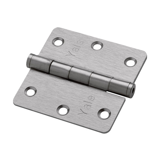 Pack 3 Bisagra Canto Redondo Yale 3,5x3,5 Pulgadas Satinado