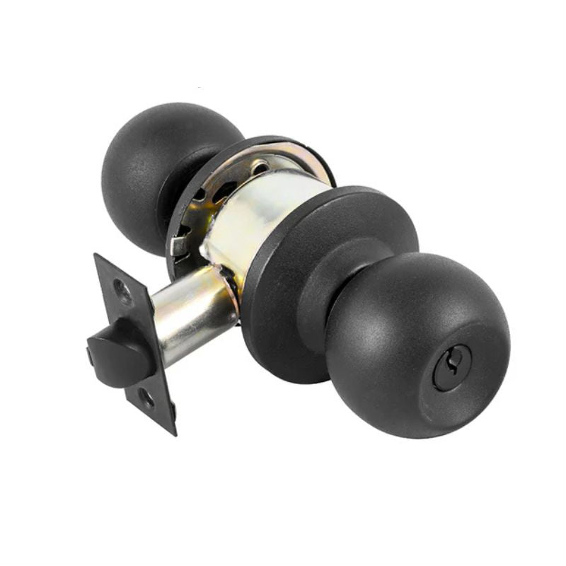 Combo Ball Puerta Segura Negra Cerradura + Cerrojo