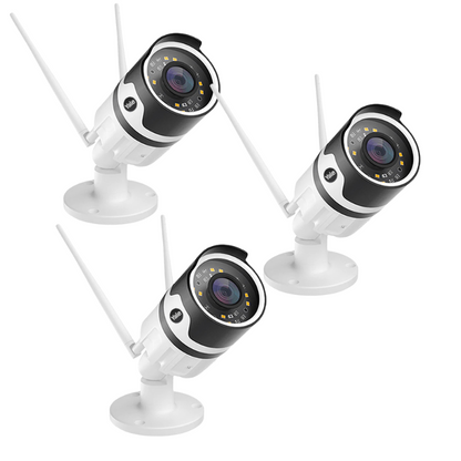 Pack 3 Camara WiFi/HD, V. Nocturna, Resistente a la Lluvia y App Yale Connect