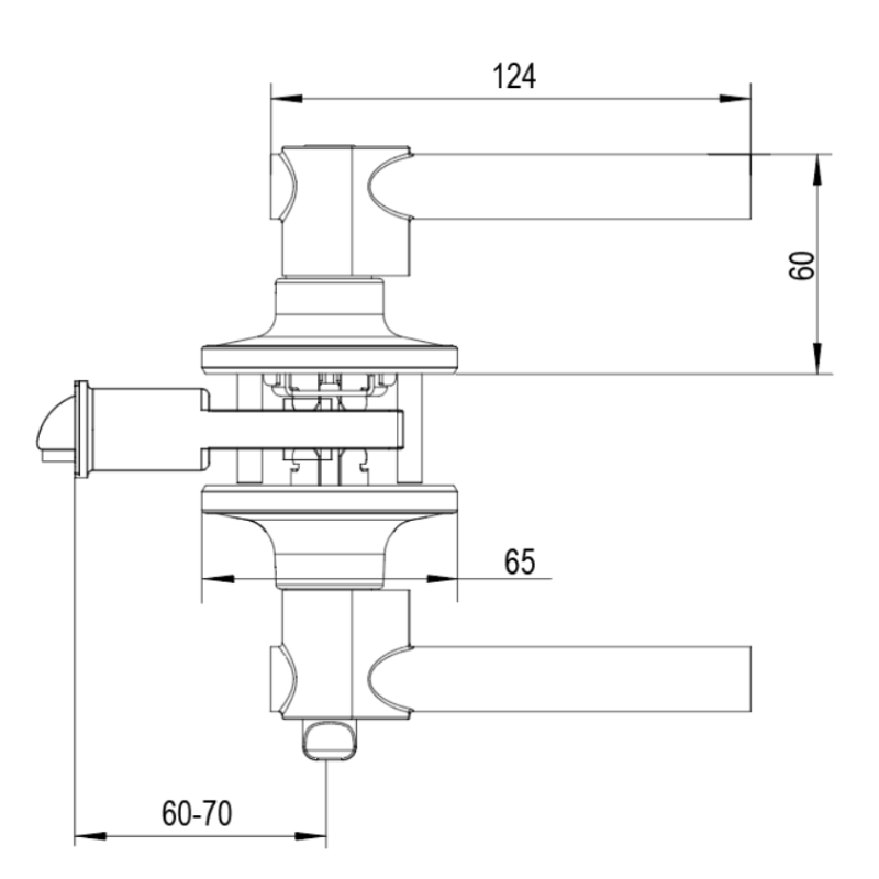 Cerradura Tubular Toscana FX Oficina/Dormitorio