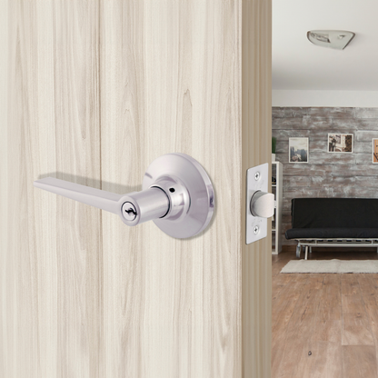 Cerradura Tubular Milano FX Oficina/Dormitorio Níquel
